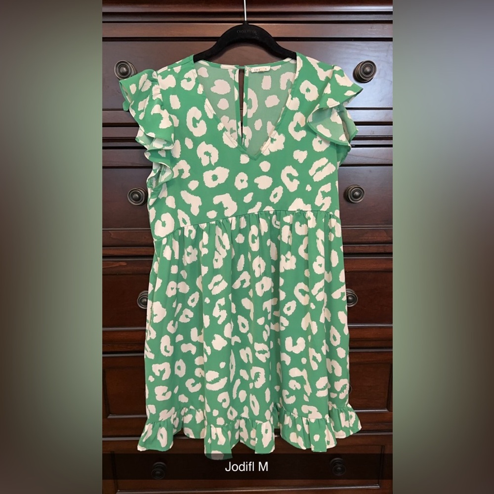 Jodifl green leopard dress